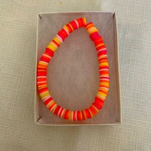 Sunrise clay bead bracelet